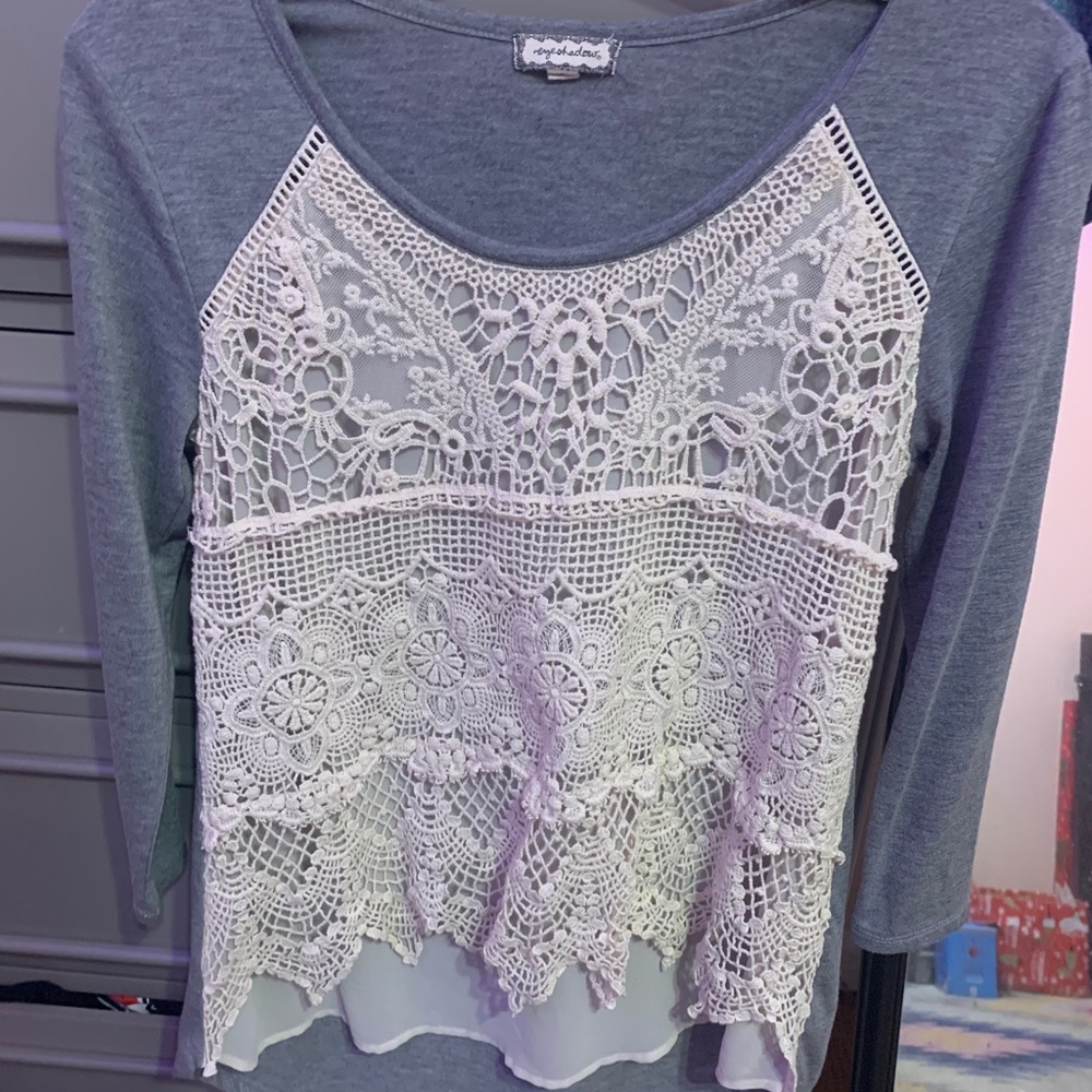 Lace front top
